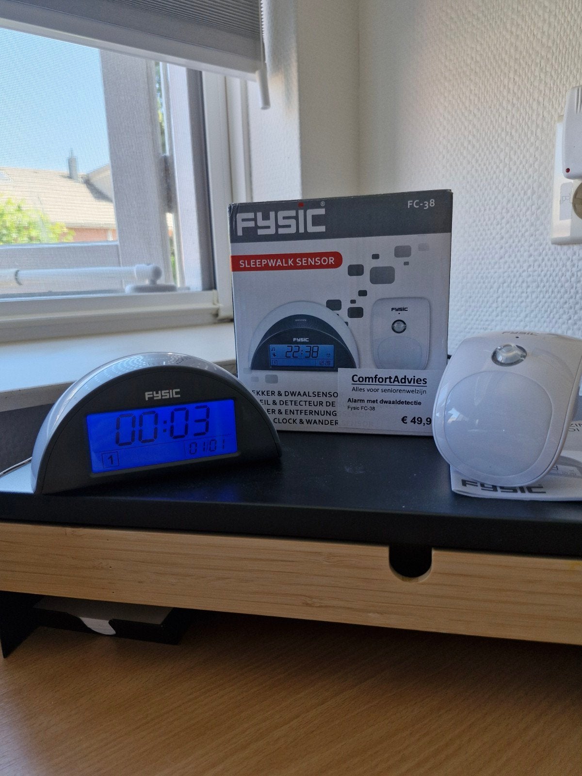 Fysic FC-38 Dwaalsensor met Wekkerfunctie, Met verlichting, Nieuw, Ophalen of Verzenden, Digitaal