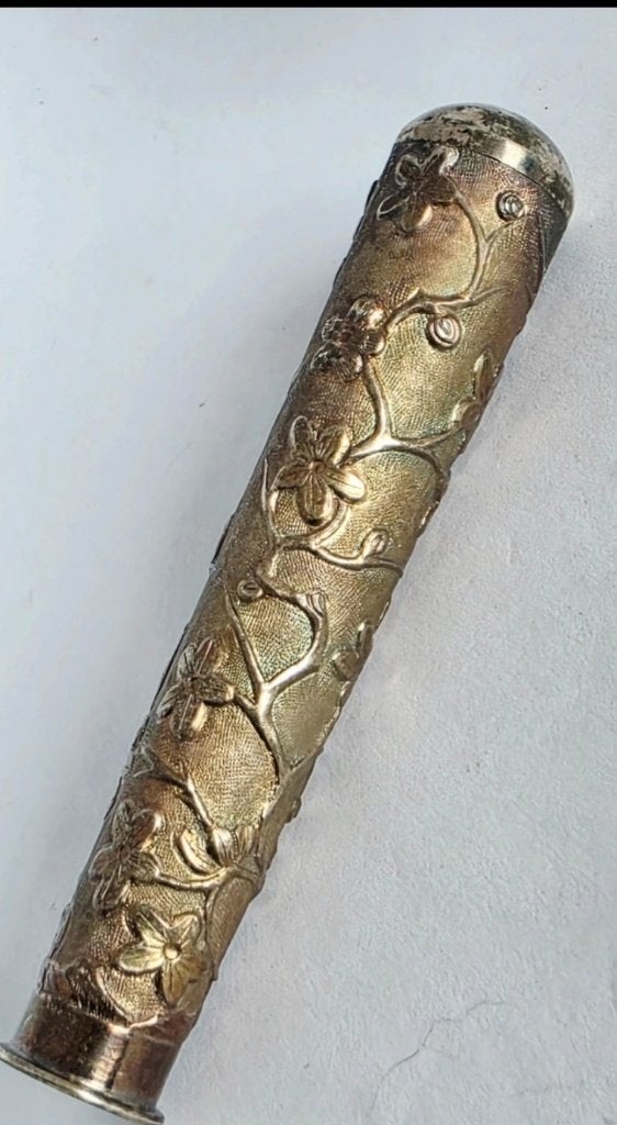 Antieke Chinese zilveren paraplu houder, Ophalen of Verzenden, Zilver