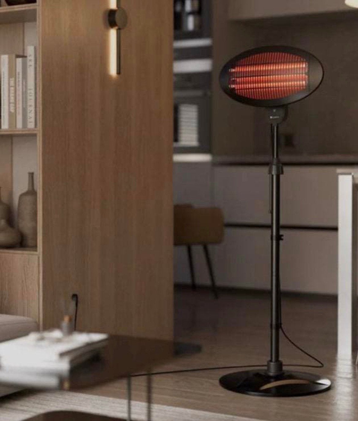 qinuo Infraroodstraler Staande Heater Terrasverwarmer, Elektrisch, Waterbestendig, Vloer, Ophalen of Verzenden