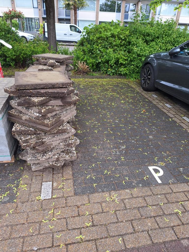 Gratis af te halen grindtegels 18 m², Tuin en Terras, Ophalen, Gebruikt, Beton, Terrastegels