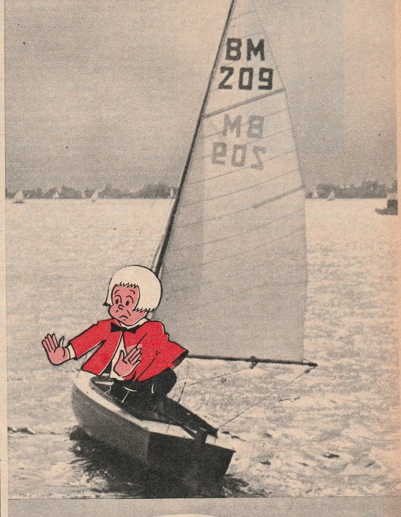 retro reclame 1960 Sjors Rebellenclub in zeilbootje, Verzenden, Overige typen