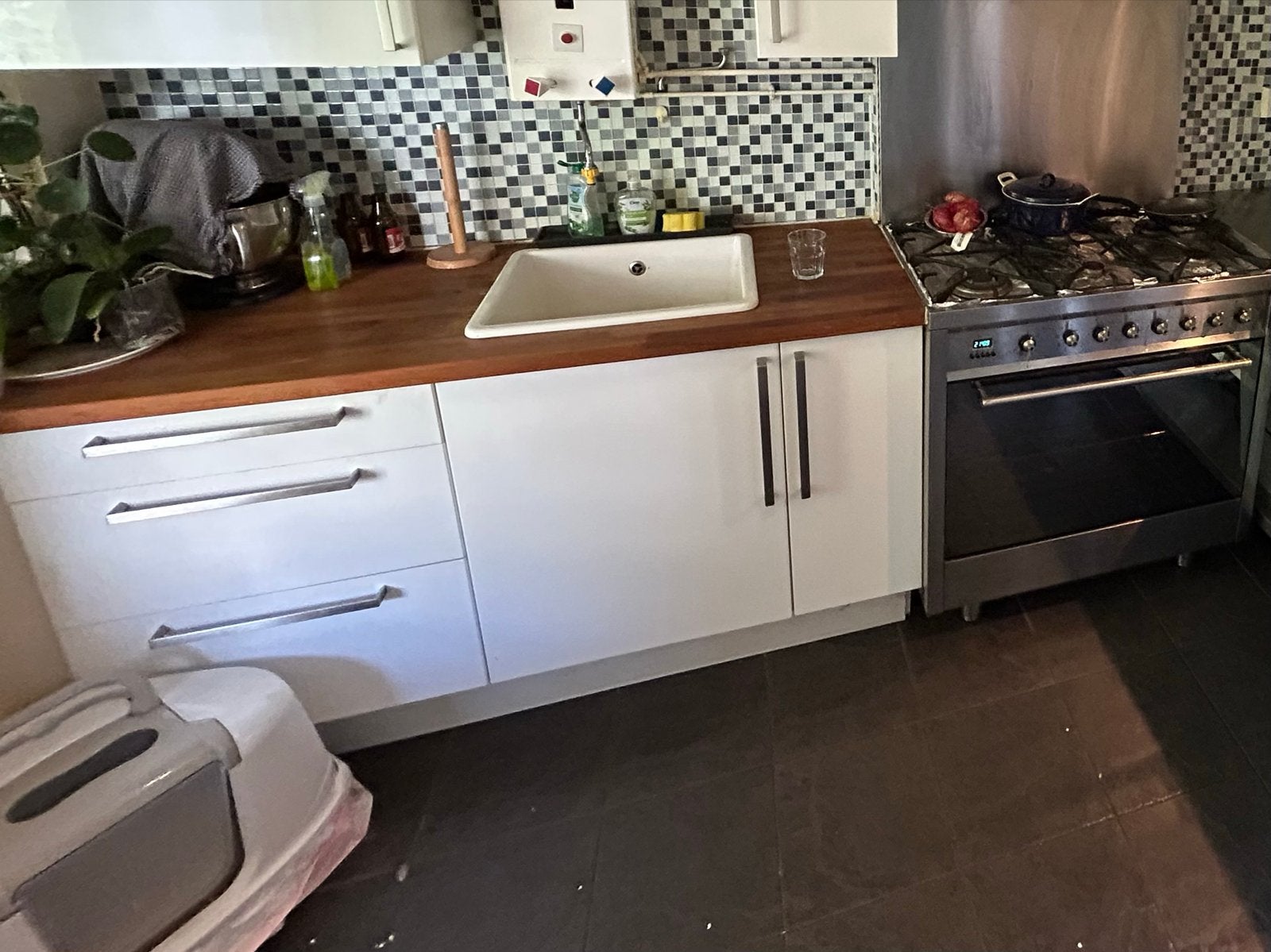 IKEA Faktum onderkast met lades, Huis en Inrichting, Gebruikt, Wit, Minder dan 100 cm, 50 tot 75 cm