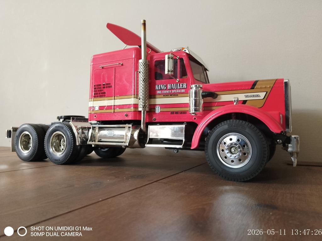 Tamiya King Hauler 1:14 – Rijklaar incl. Licht, Hobby en Vrije tijd, Modelbouw | Radiografisch | Auto's, Schaal 1:14, Zo goed als nieuw