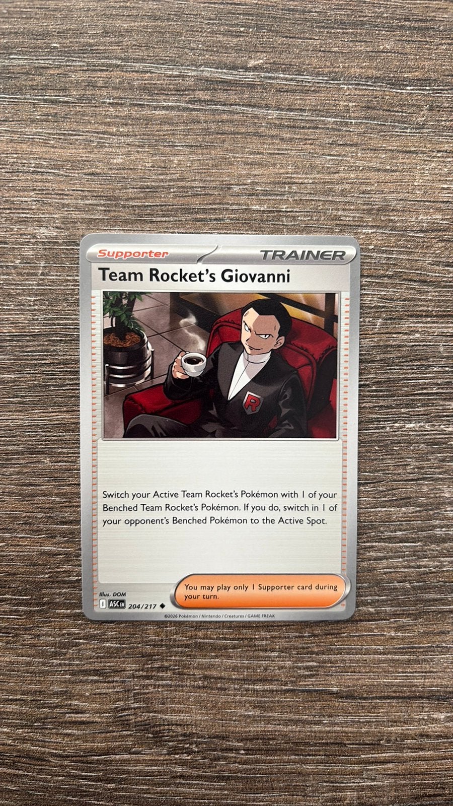 ASC Team Rocket’s Giovanni 204/217, Ophalen of Verzenden, Zo goed als nieuw