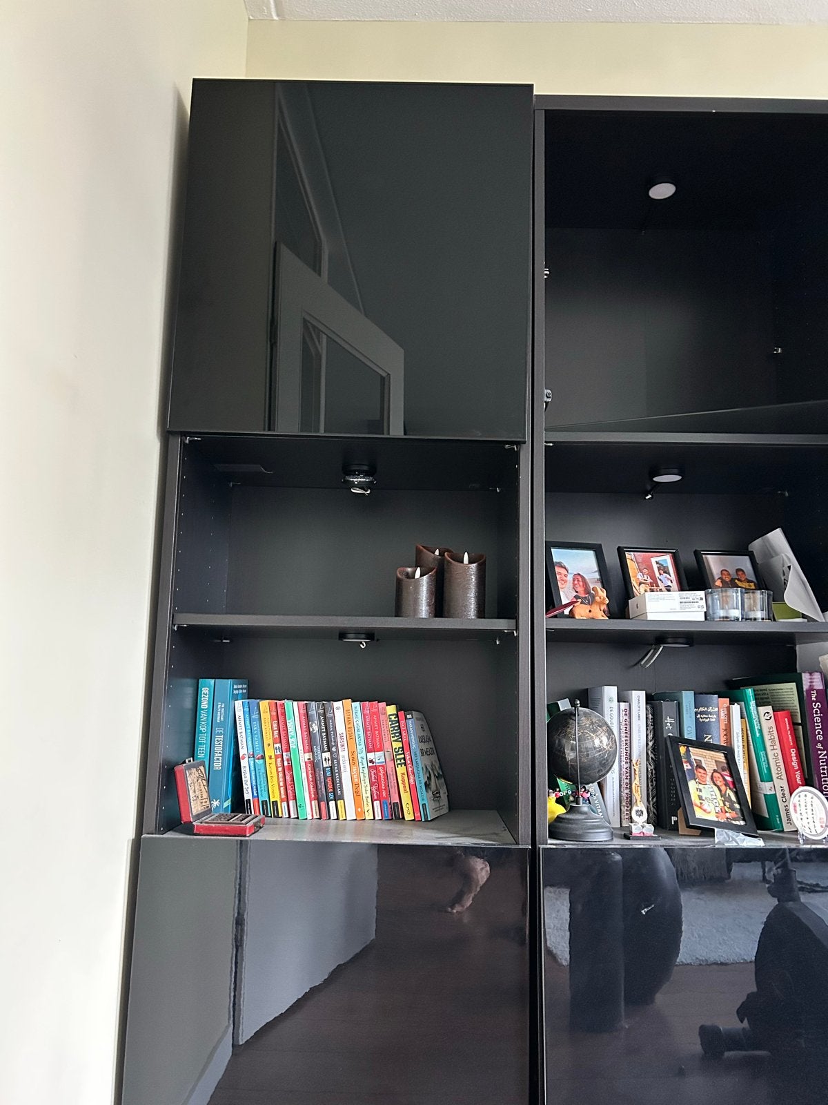 2x IKEA Besta wandkast/vitrinekast met glasplaten, Ophalen, Gebruikt, 50 tot 100 cm, Glas