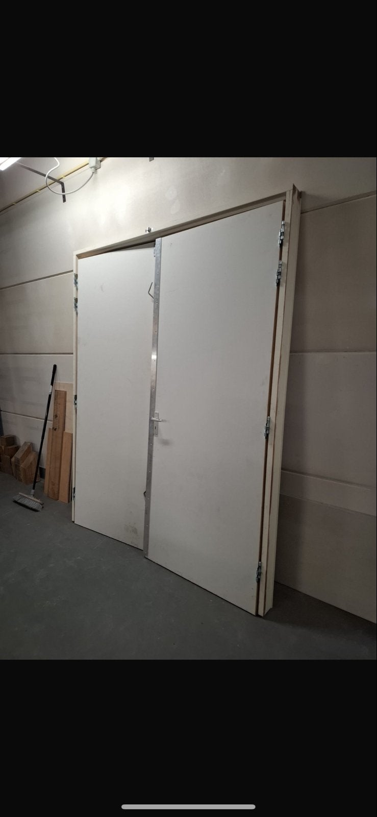 Dubbel brandwerend deurkozijn met deuren (237x192 cm), Gebruikt, Binnendeur, Ophalen of Verzenden, 120 cm of meer