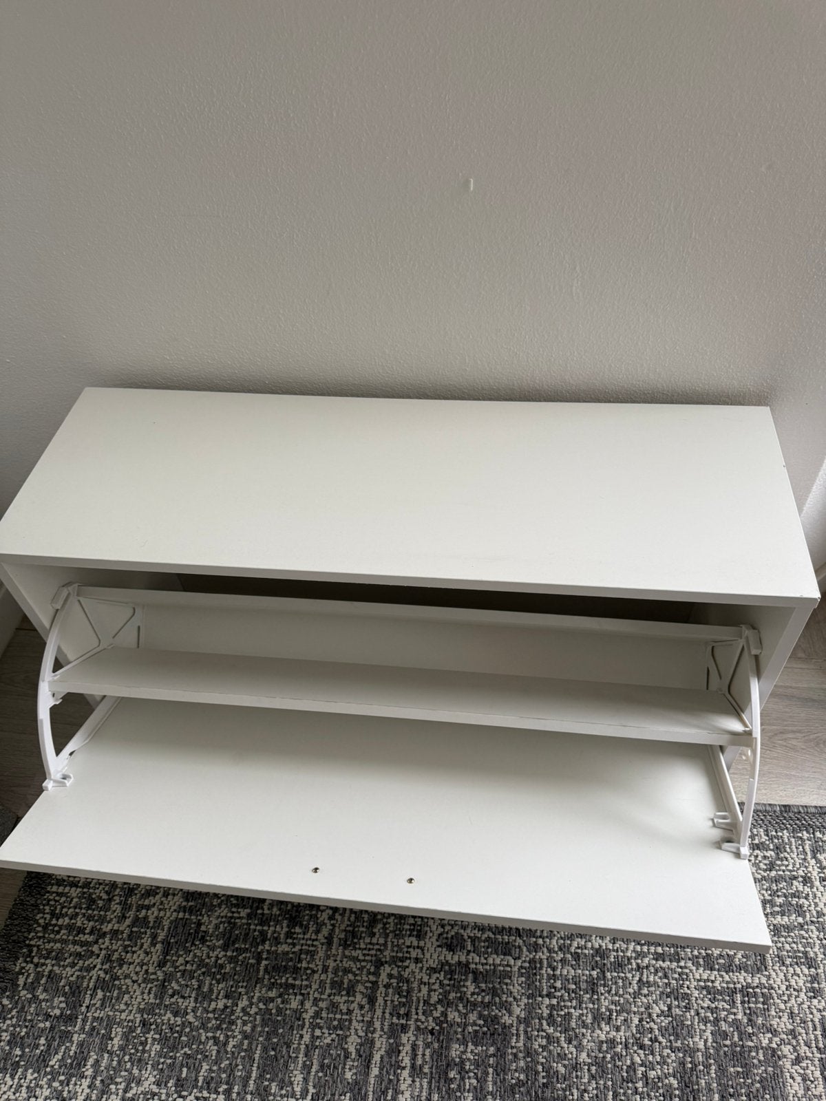 Witte kapstok met spiegel en schoenenkast, Ophalen, Zo goed als nieuw, Modern