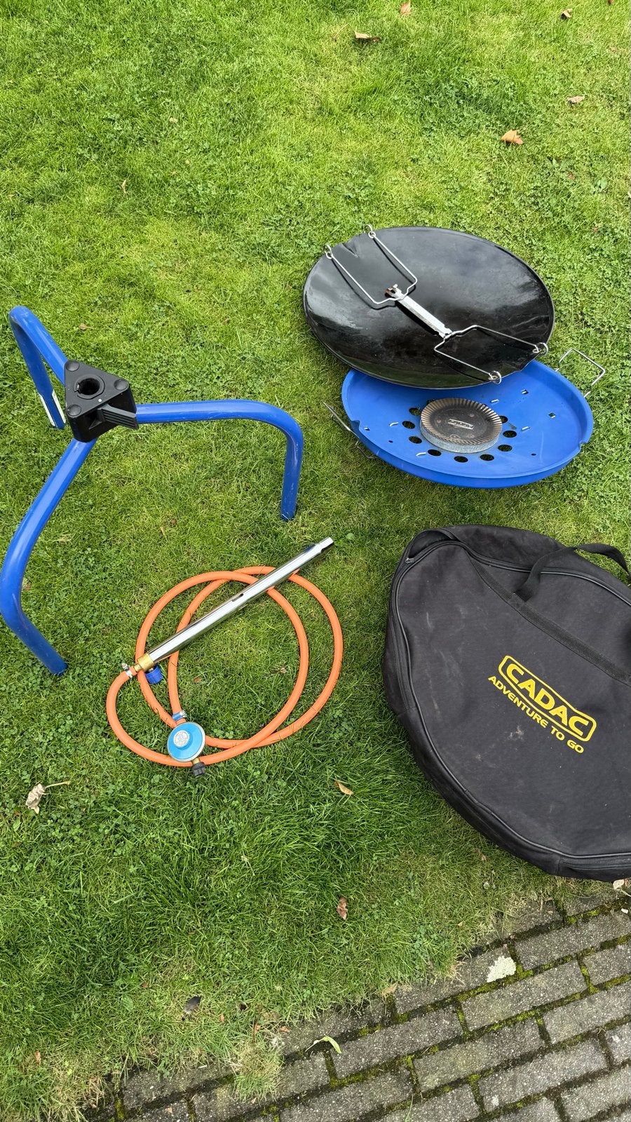 Cadac Skottelbraai met gasflesaansluiting en draagtas, Tuin en Terras, Ophalen of Verzenden, Gebruikt