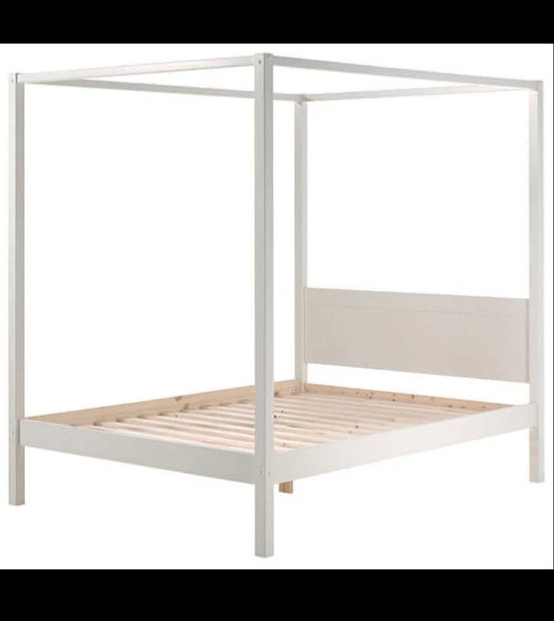 Hemelbed 140x200 cm model vipack pino, Ophalen, Gebruikt, Wit, Tweepersoons