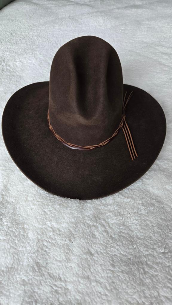 Rodeo King Cowboyhoed - Bruin, Maat 7 (56/57 cm), Kleding | Heren, Hoeden en Petten, Ophalen of Verzenden, Zo goed als nieuw, Hoed