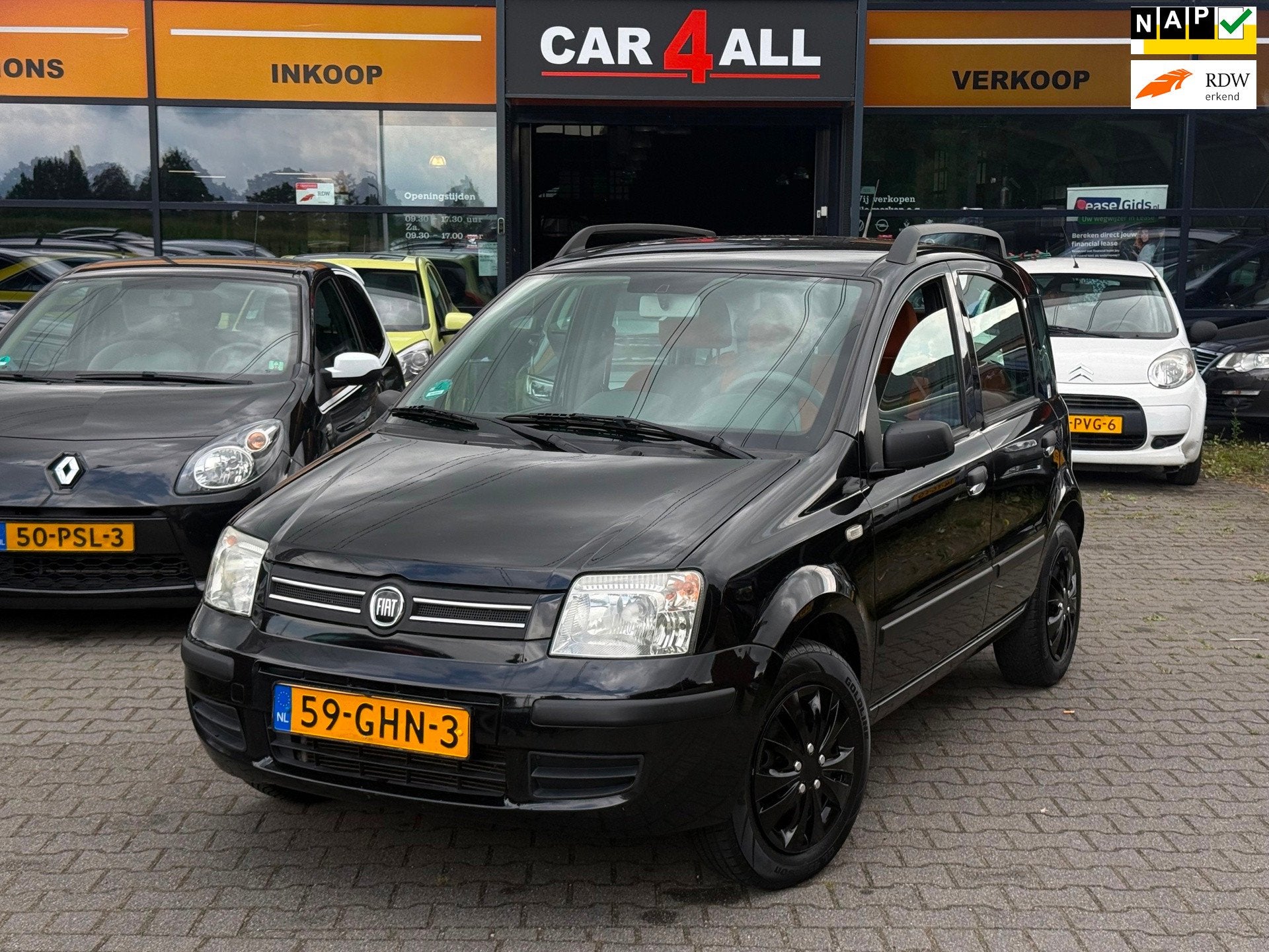 Fiat Panda 1.2 Emotion CLIMA/APK TOT 11-7-2027/RIJDT PERFECT, Voorwielaandrijving, Stof, Gebruikt, Zwart