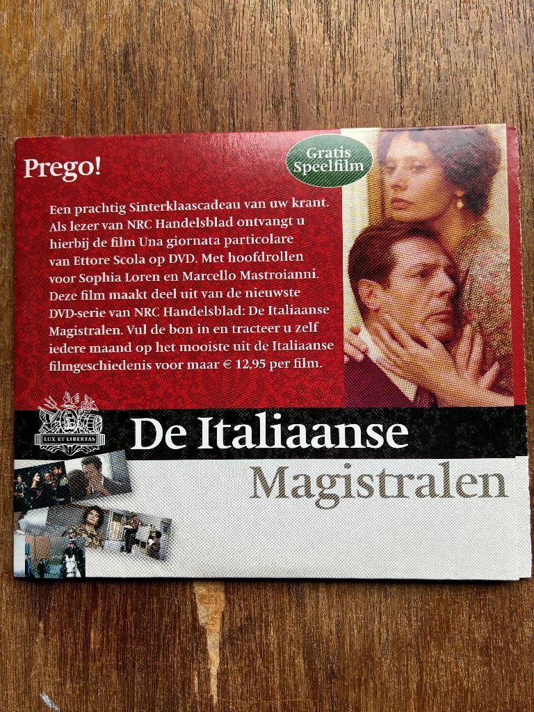 Una Giornata particolare DVD (Scola) Italiaanse Meesterwerke, Drama, Nederlands, Zo goed als nieuw, Italiaans