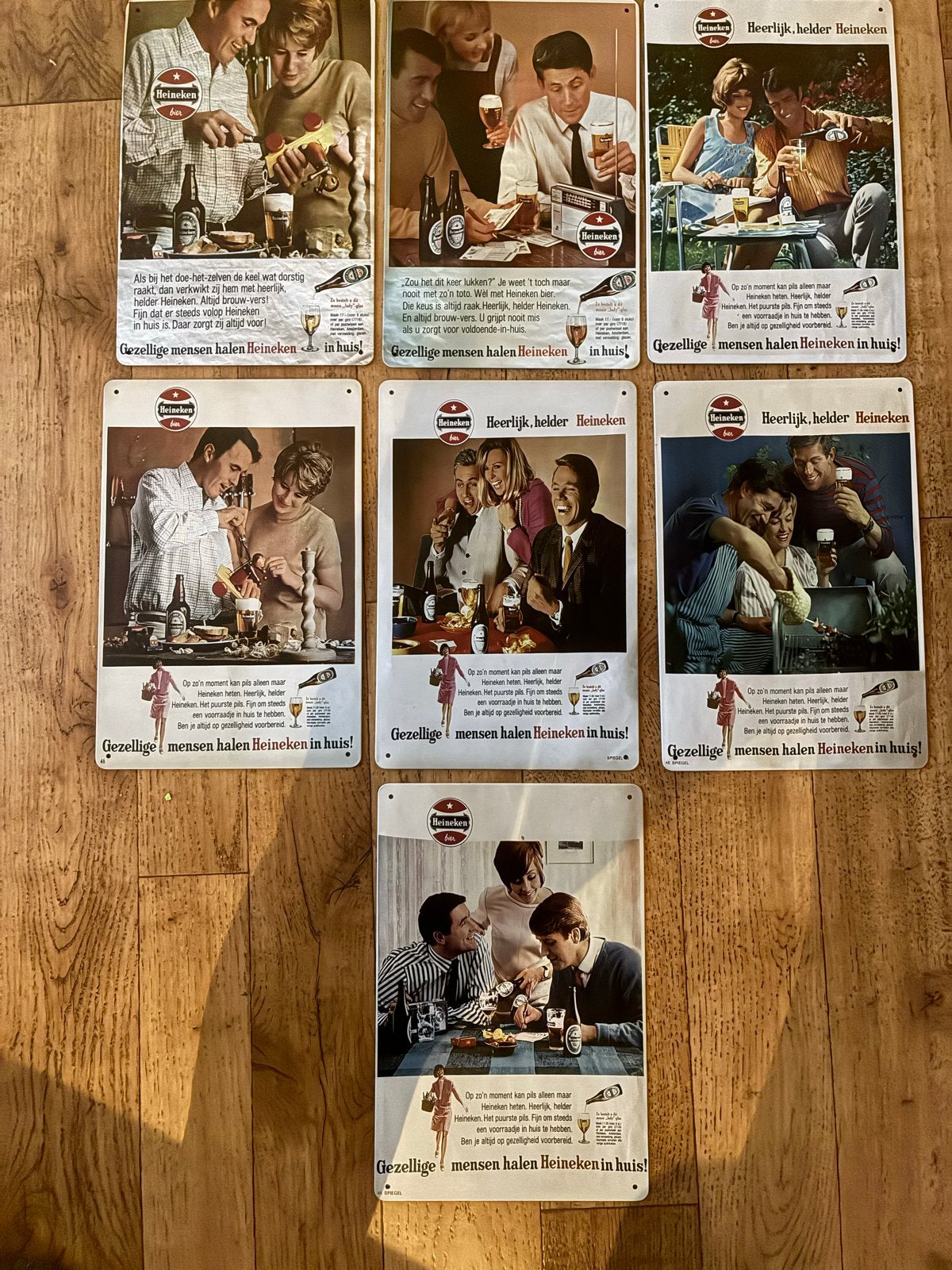 Heineken Reclameborden Metaal - Jaren '60 Stijl - 20x30 cm, Verzamelen, Reclamebord, Elspeet, Olt, Nieuw