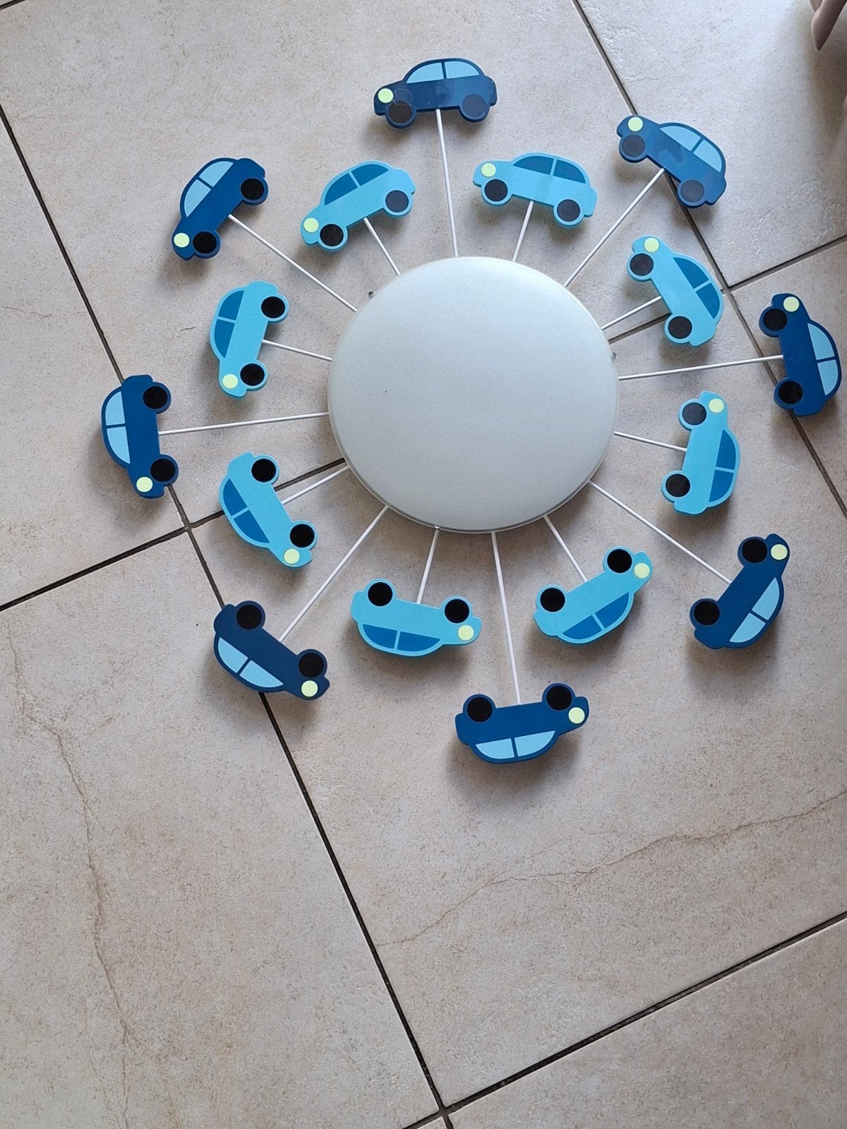 Plafondlamp kinderkamer met auto's, Kinderen en Baby's, Kinderkamer | Inrichting en Decoratie, Ophalen of Verzenden, Gebruikt