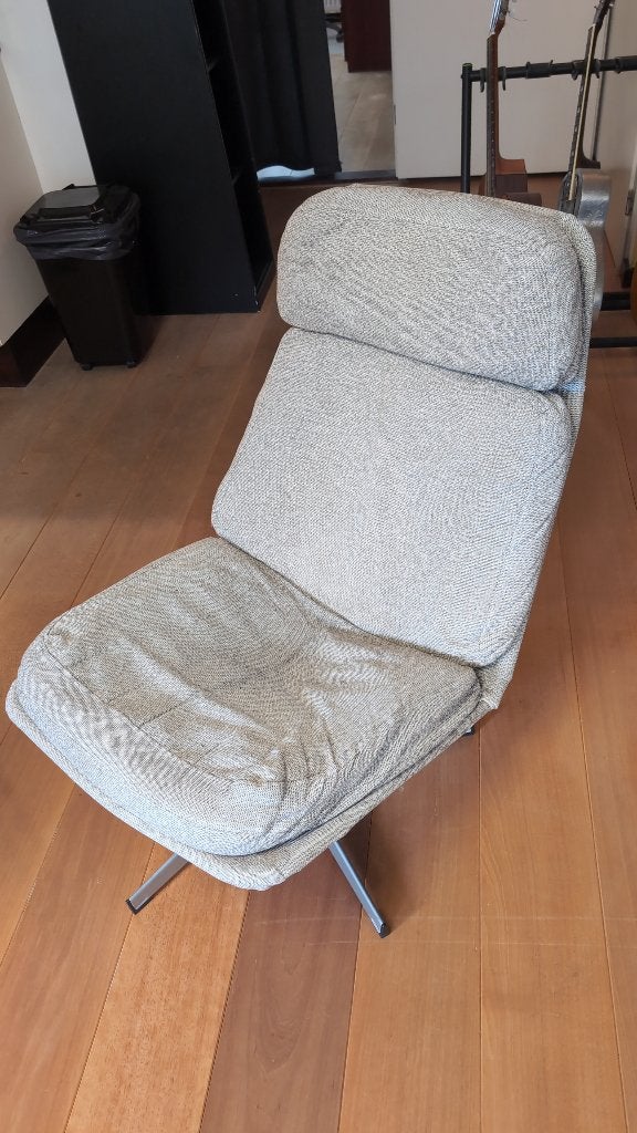IKEA draaifauteuil grijs, Huis en Inrichting, Fauteuils, Ophalen, Gebruikt, 75 tot 100 cm, Stof