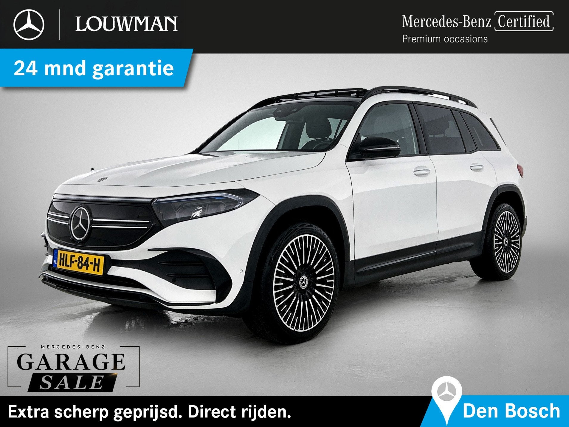 Mercedes-Benz EQB 300 4-MATIC AMG-Line | Night pakket | Pano, Automaat, Gebruikt, Wit, 2075 kg