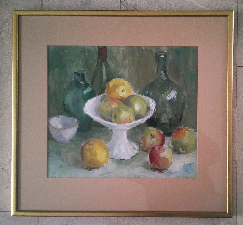 Stilleven met o.a. appels - Jopie Limburg 1905-1991, Ophalen of Verzenden