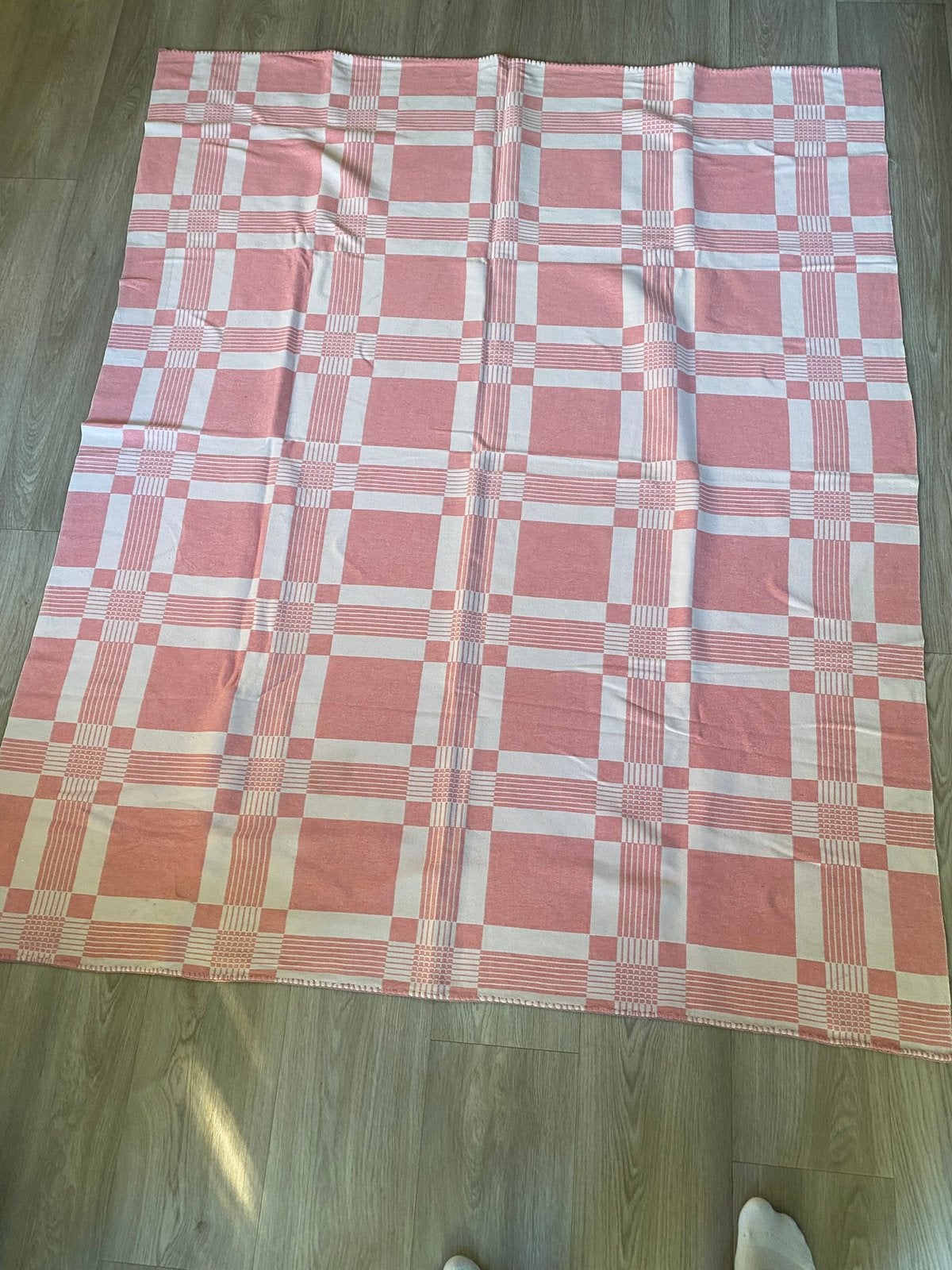Retro vloerkleed 140x170cm | Katoen, Gebruikt, 100 tot 150 cm, Ophalen of Verzenden, 150 tot 200 cm