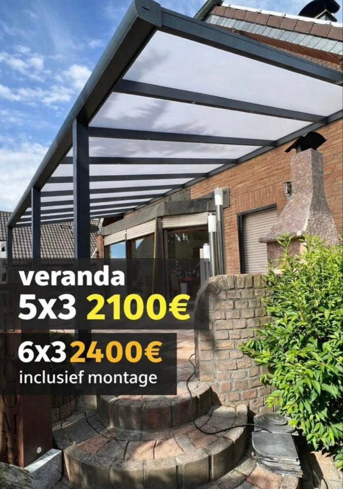 Veranda, Tuin en Terras, Ophalen of Verzenden, Zo goed als nieuw, Veranda