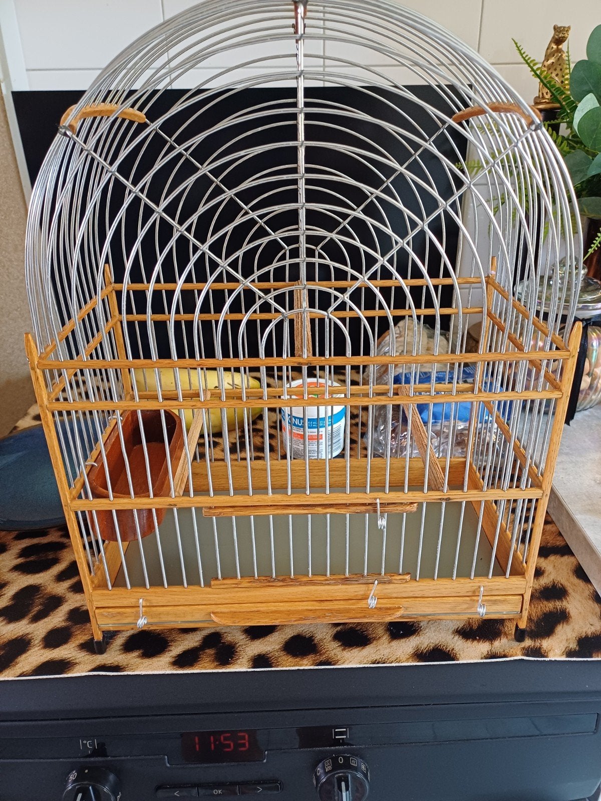 Mooie Surinaamse Picolet Kooi 21draads, Dieren en Toebehoren, Ophalen, Zo goed als nieuw, Hout, Vogelkooi
