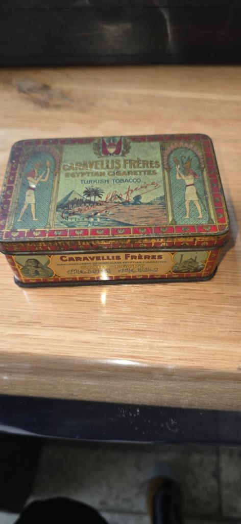 Vintage Caravellis Freres sigarettenblik, Ophalen of Verzenden