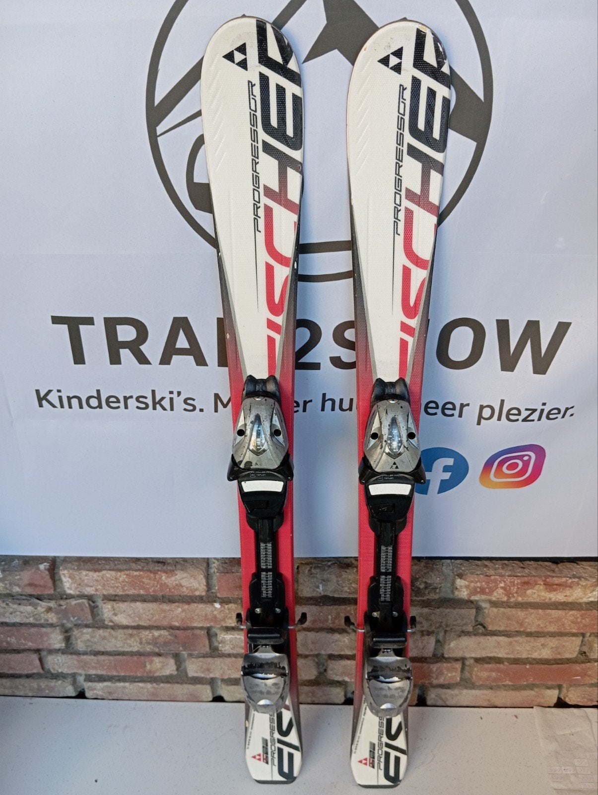 Fischer Progressor kinderski's 100cm gewaxt, 100 tot 140 cm, Ophalen of Verzenden, Skiën, Ski's