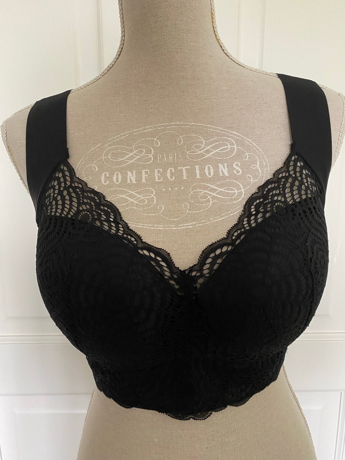 NIEUW Zwarte kanten BH bralette - Maat XXL COMFIT, Ophalen of Verzenden, Zwart, BH