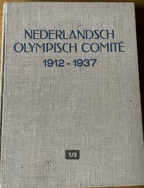 Gedenkboek Nederlandsch Olympisch Comité 1912-1937, Ophalen of Verzenden, Zo goed als nieuw