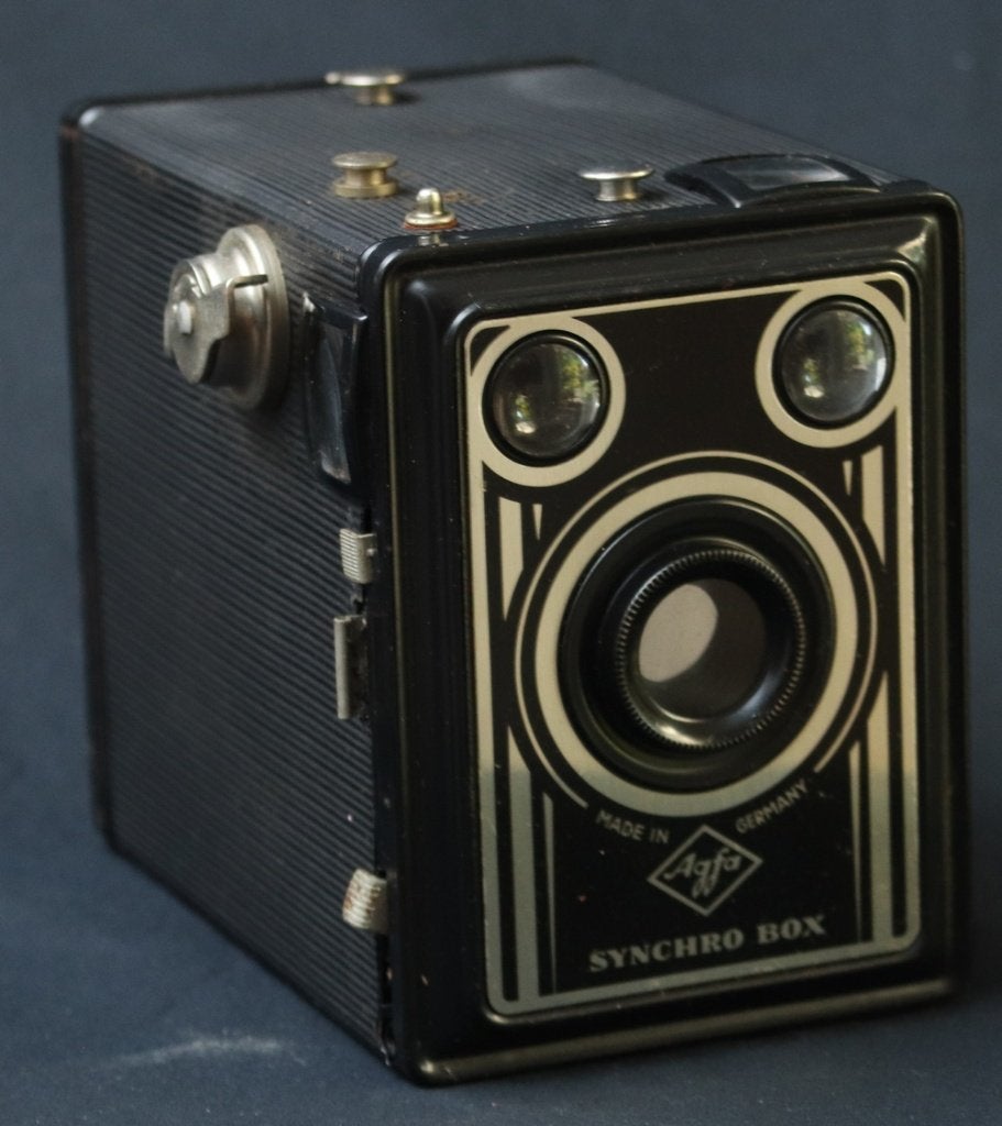 Agfa synchro box met tas, Ophalen of Verzenden, Gebruikt, Compact, Overige Merken