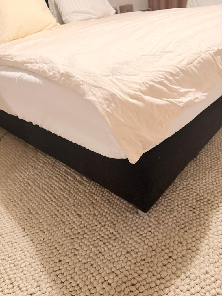 Boxspring Wehkamp 180x200 + matras, Ophalen, Gebruikt, Zwart, Tweepersoons