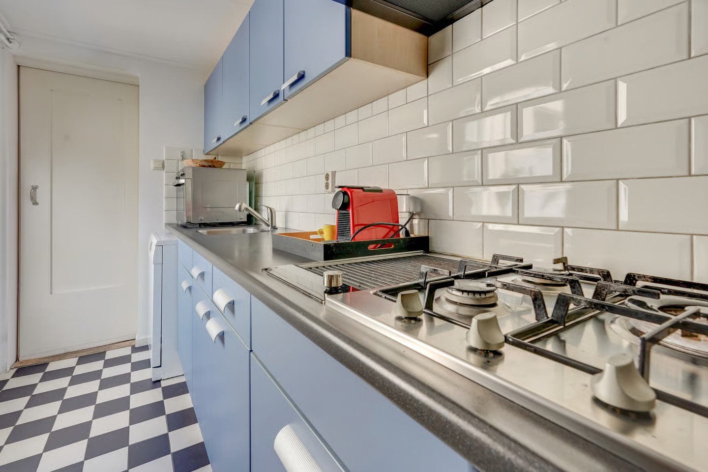Goed onderhouden keuken op te halen, Ophalen, Zo goed als nieuw, Blauw, Enkelwandige keuken
