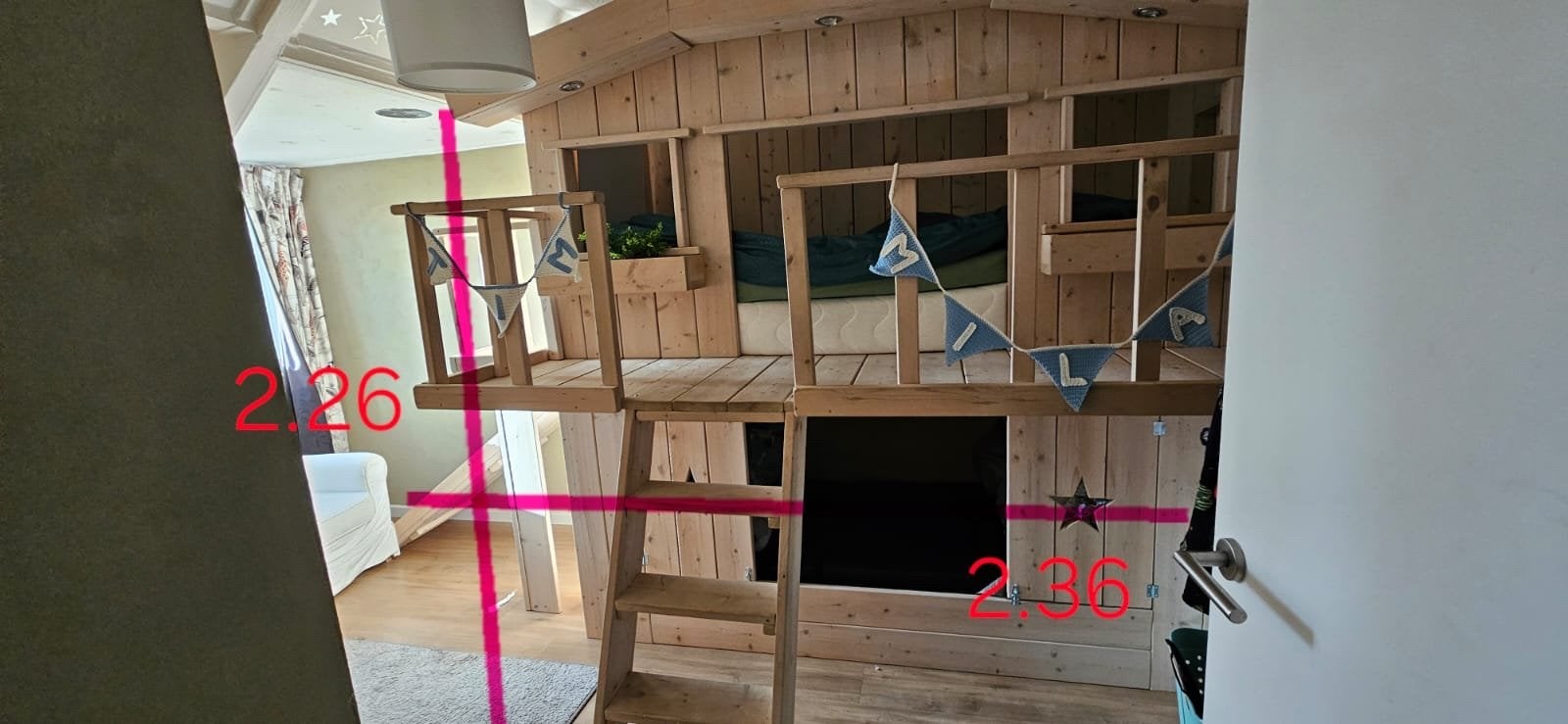 Uniek Stapelbed met Glijbaan en Speelhuis, Ophalen, Eenpersoons, Zo goed als nieuw, Overige maten