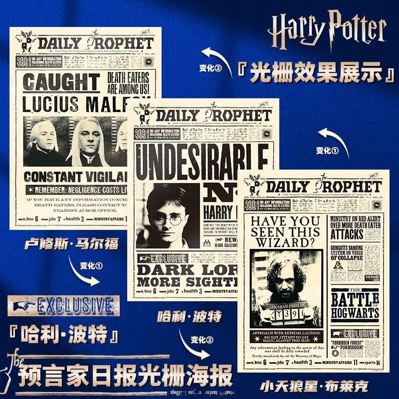 HP Harry Potter magic krant., Ophalen of Verzenden, Nieuw, Boek of Poster