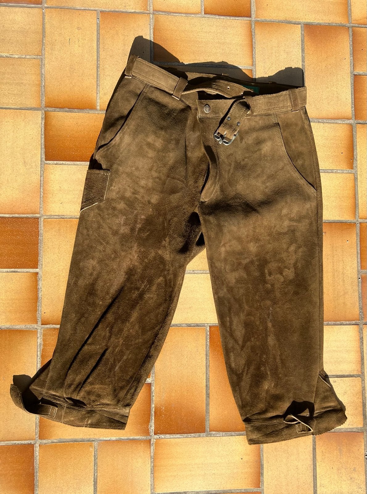 Vintage Meindl Frankonia Jacht Lederhose - Maat 48, Ophalen of Verzenden, Nieuw, Maat 48/50 (M), Bruin