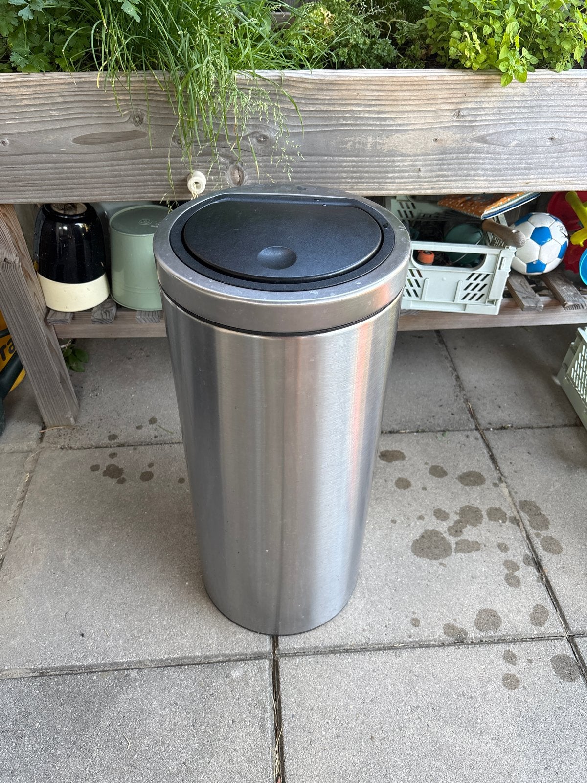 Brabantia RVS prullenbak 30 liter, Ophalen, 50 – 75, Gebruikt, 20 tot 30 liter
