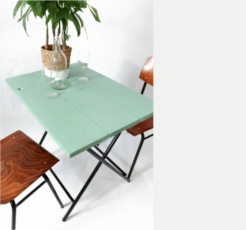 Franse Stijl Klaptafels Bistro tafels Kopergroen, Ophalen