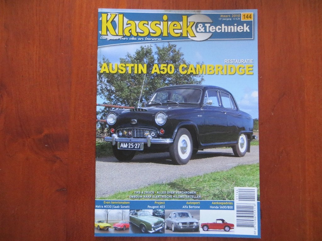 Klassiek & Techniek 144 Austin A50 Cambridge, Matra M530, Boeken, Auto's | Folders en Tijdschriften, Ophalen of Verzenden, Nieuw