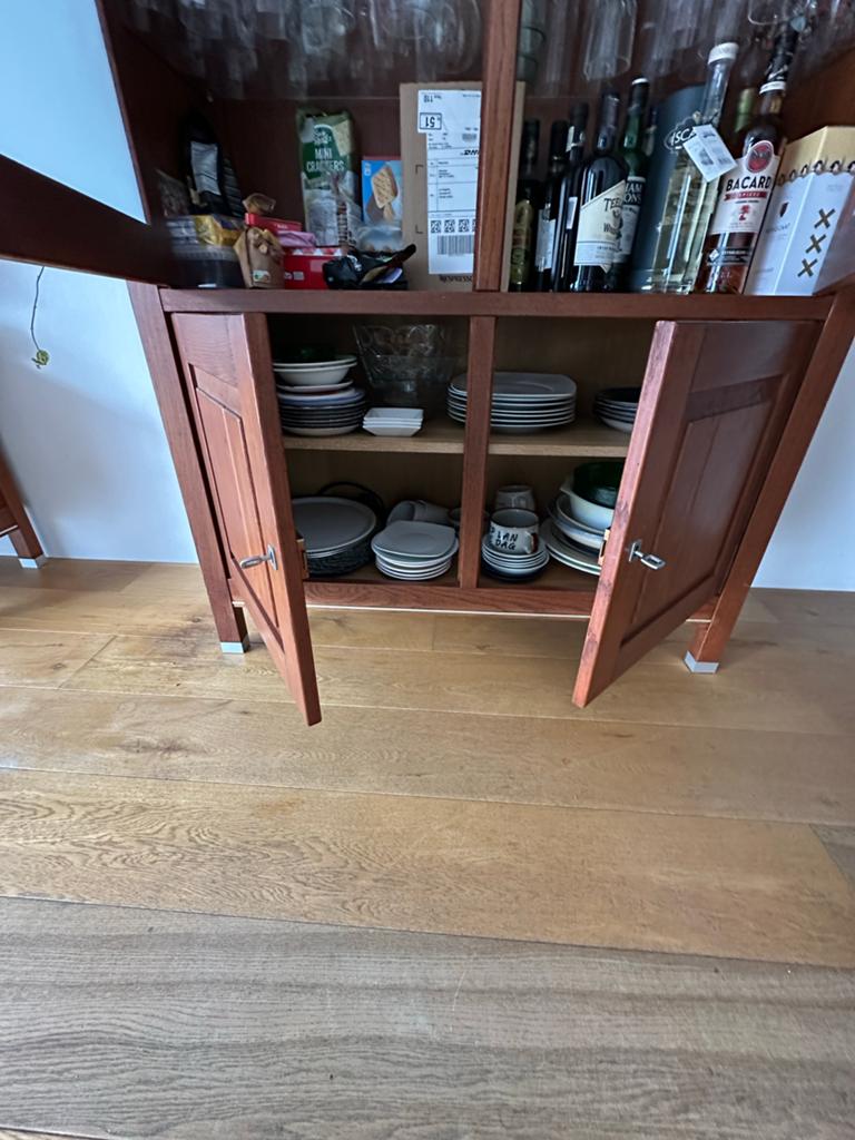 Complete set: kast, dressoir, tv-meubel, salontafel, Huis en Inrichting, Ophalen, Gebruikt, Eikenhout, 200 cm of meer