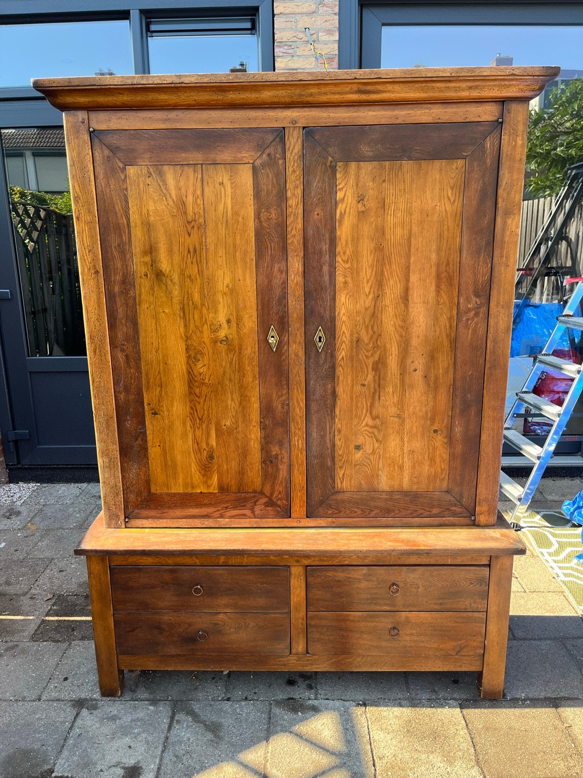 Eiken houten buffetkast, Ophalen, Gebruikt, Eikenhout, 50 tot 100 cm