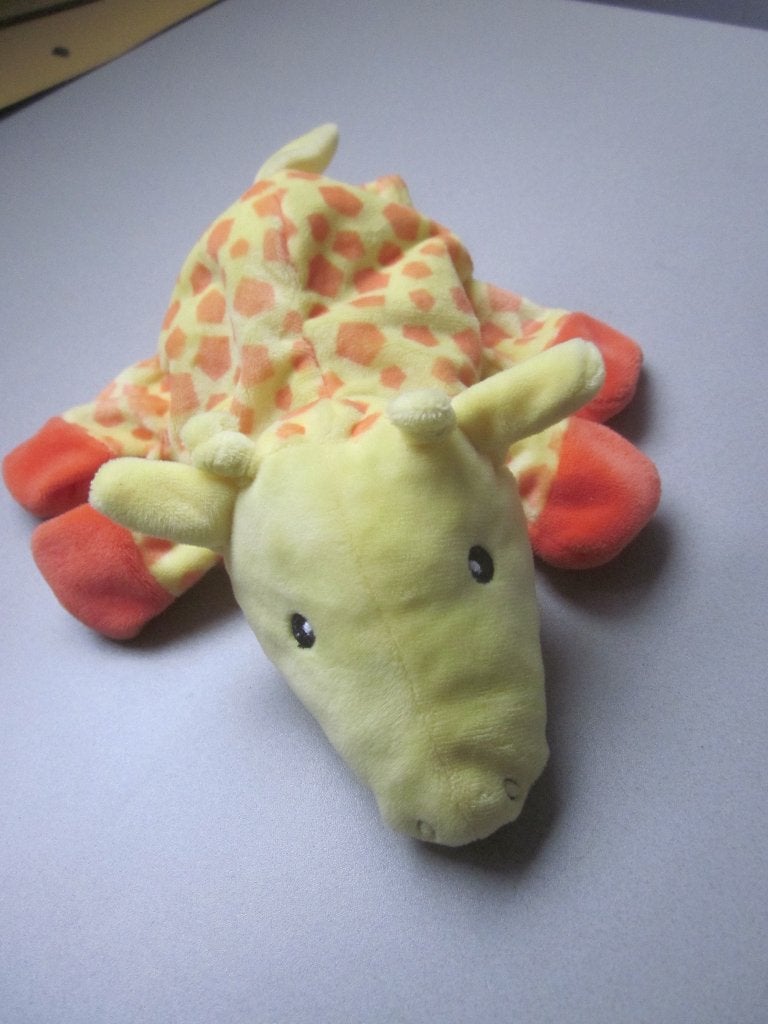 Hema geel-oranje zacht pluche handpop poppenkastop giraf, Hema, Giraf, Overige karakters, Nieuw