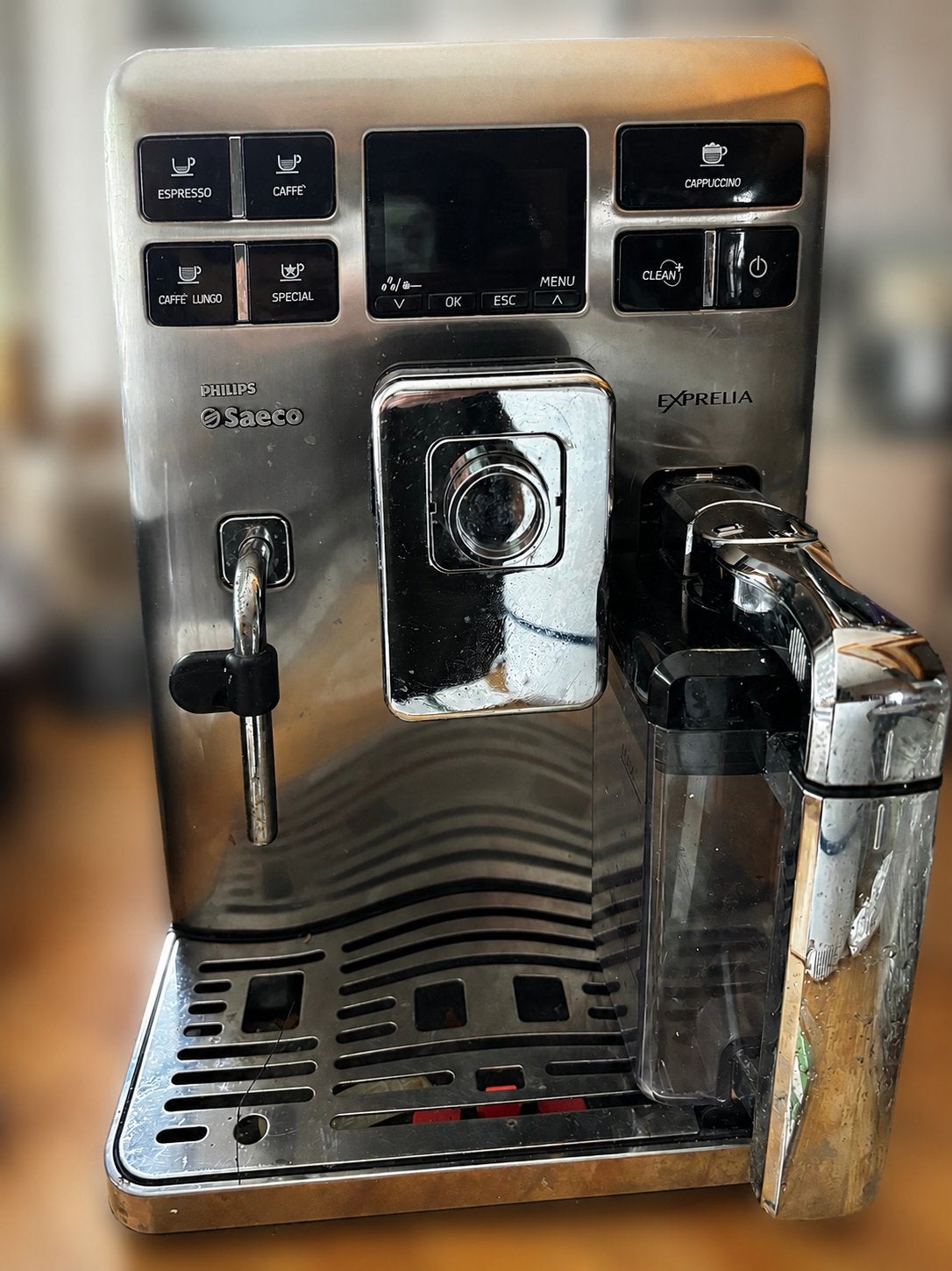 Philips Saeco Exprelia volautomatische espressomachine, Ophalen, Afneembaar waterreservoir, Gebruikt, Espresso apparaat