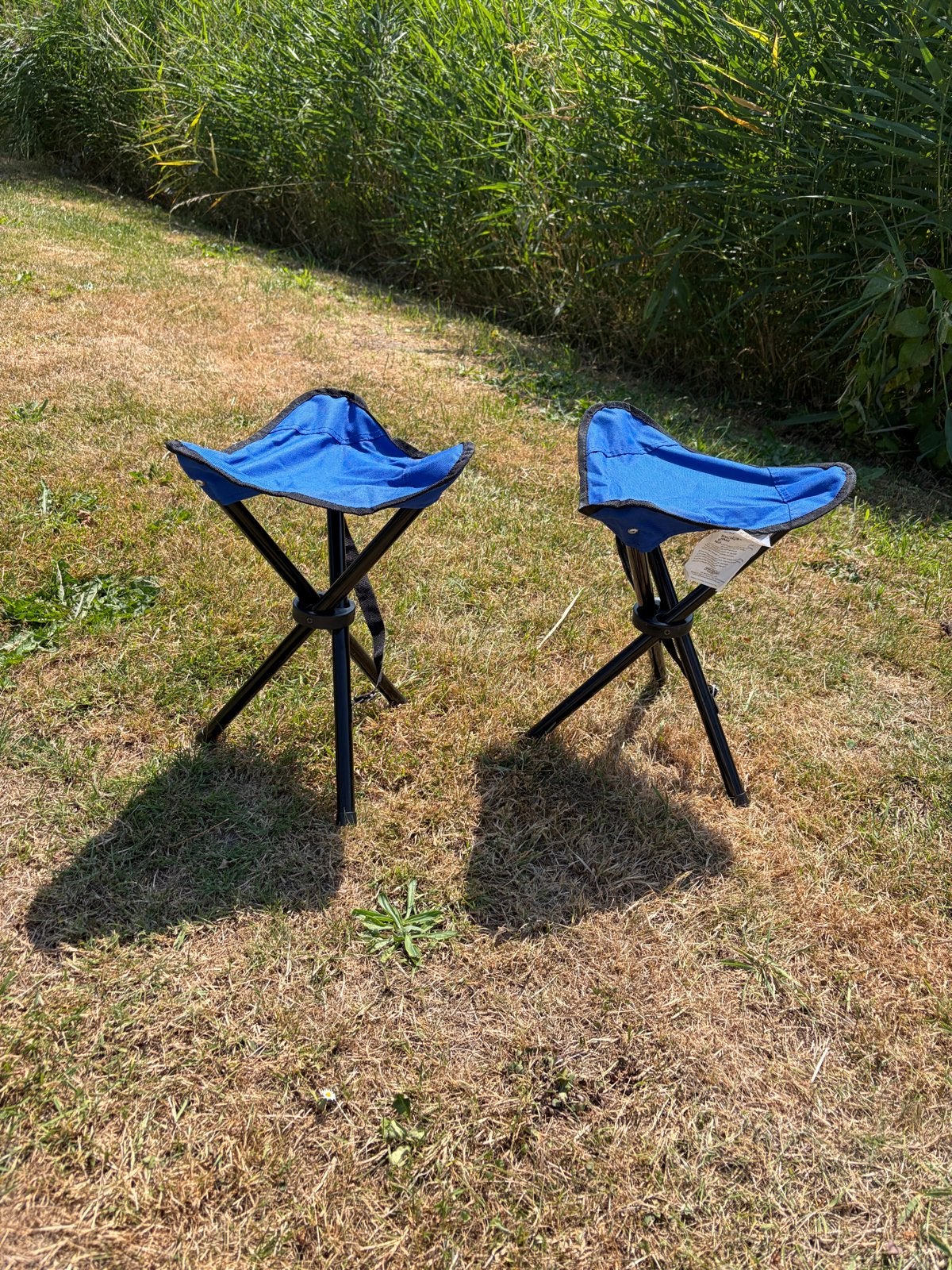 Set van 2 opvouwbare krukjes - ideaal voor camping/vissen, Huis en Inrichting, Krukjes, Ophalen, Gebruikt, Overige materialen