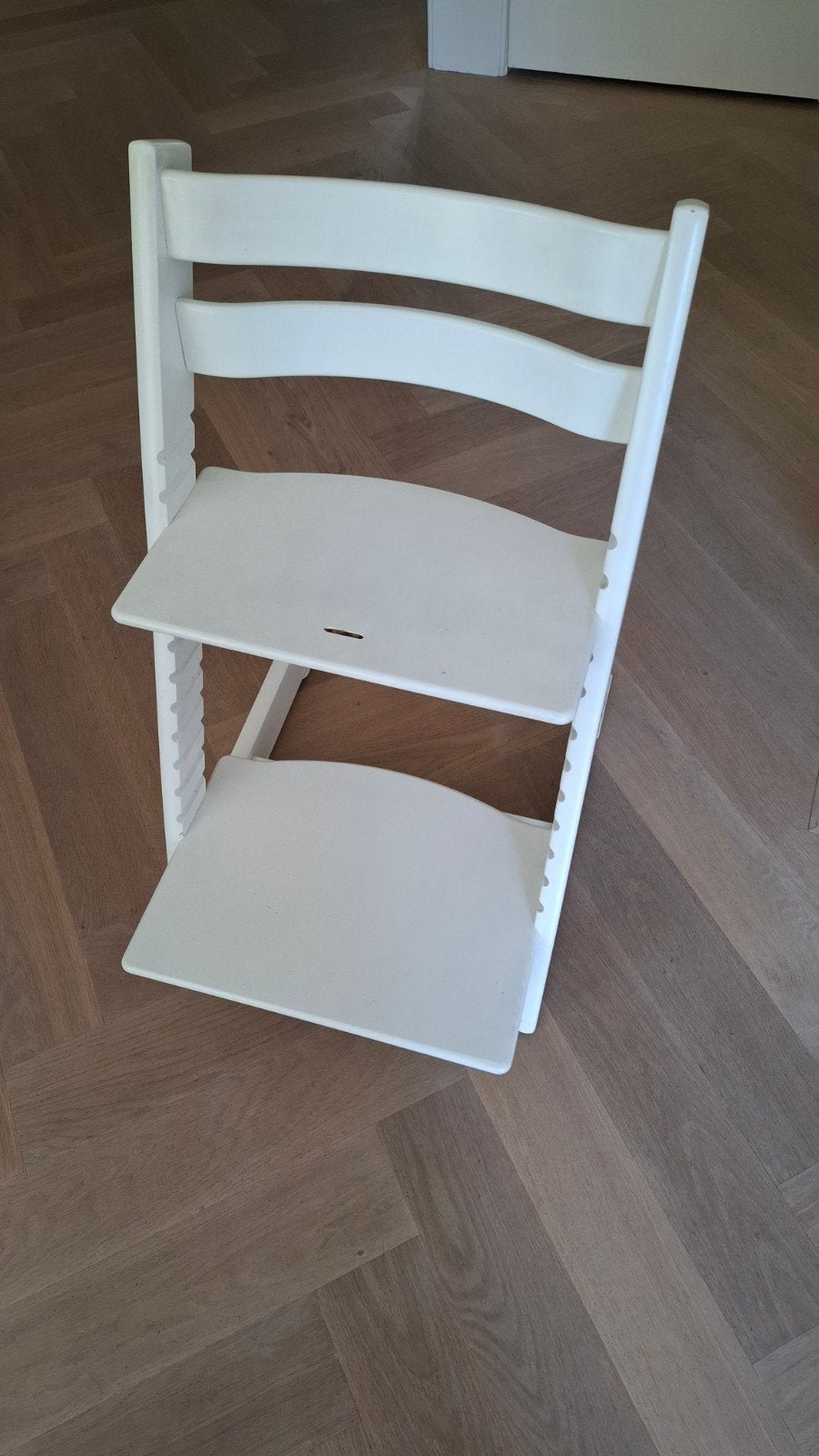 Stokke tripptrapp stoel wit, Ophalen, Gebruikt, Meegroeistoel