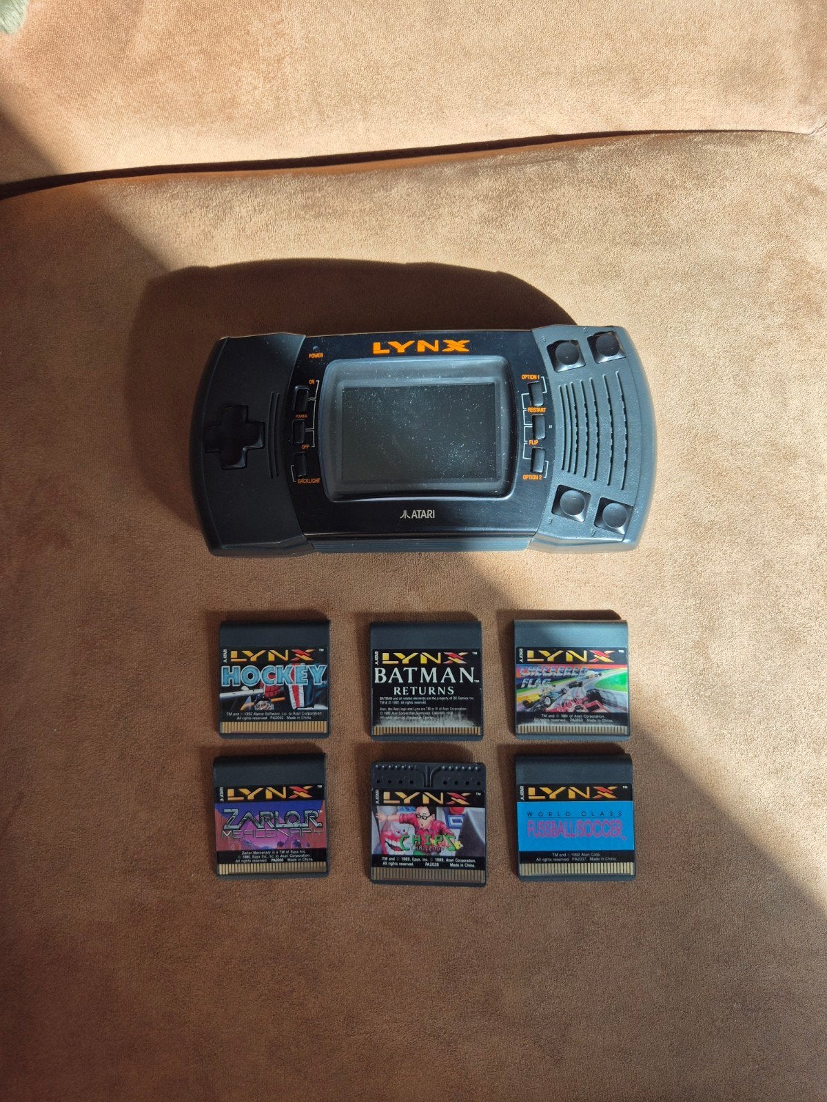 Atari Lynx met 6 games en beschermhoes, Spelcomputers en Games, Gebruikt, Zonder controller, Atari Lynx, Ophalen