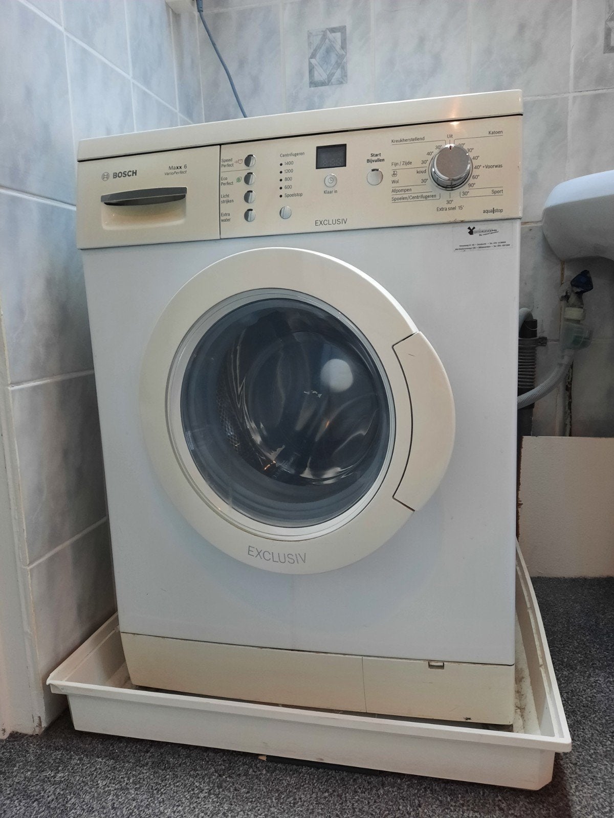 Bosch Maxx 6 VarioPerfect + Inzetbak, Witgoed en Apparatuur, Wasmachines, Gebruikt, 6 tot 8 kg, 85 tot 90 cm, 1200 tot 1600 toeren