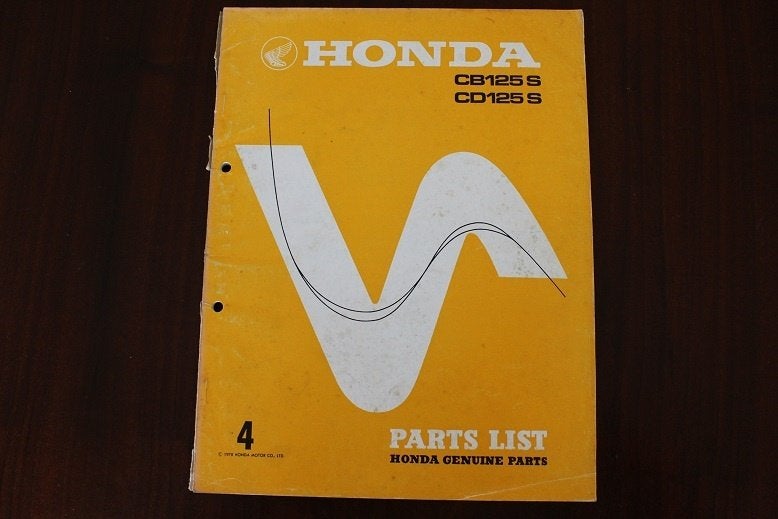 Honda CB125 S CD125 S 1978 motorcycle parts list, Ophalen of Verzenden, Honda