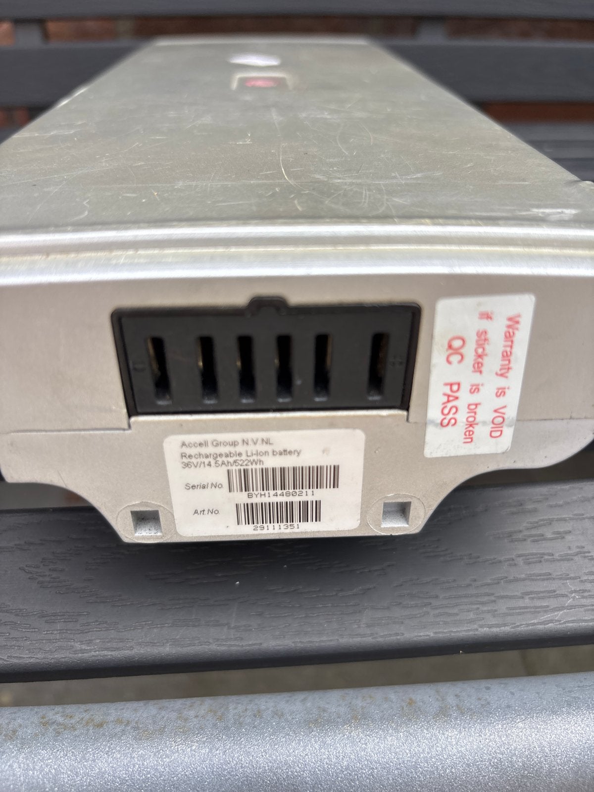 Accell Group N.V. NL 36V/14.5Ah/522Wh Li-ion accu, Ophalen, Gebruikt