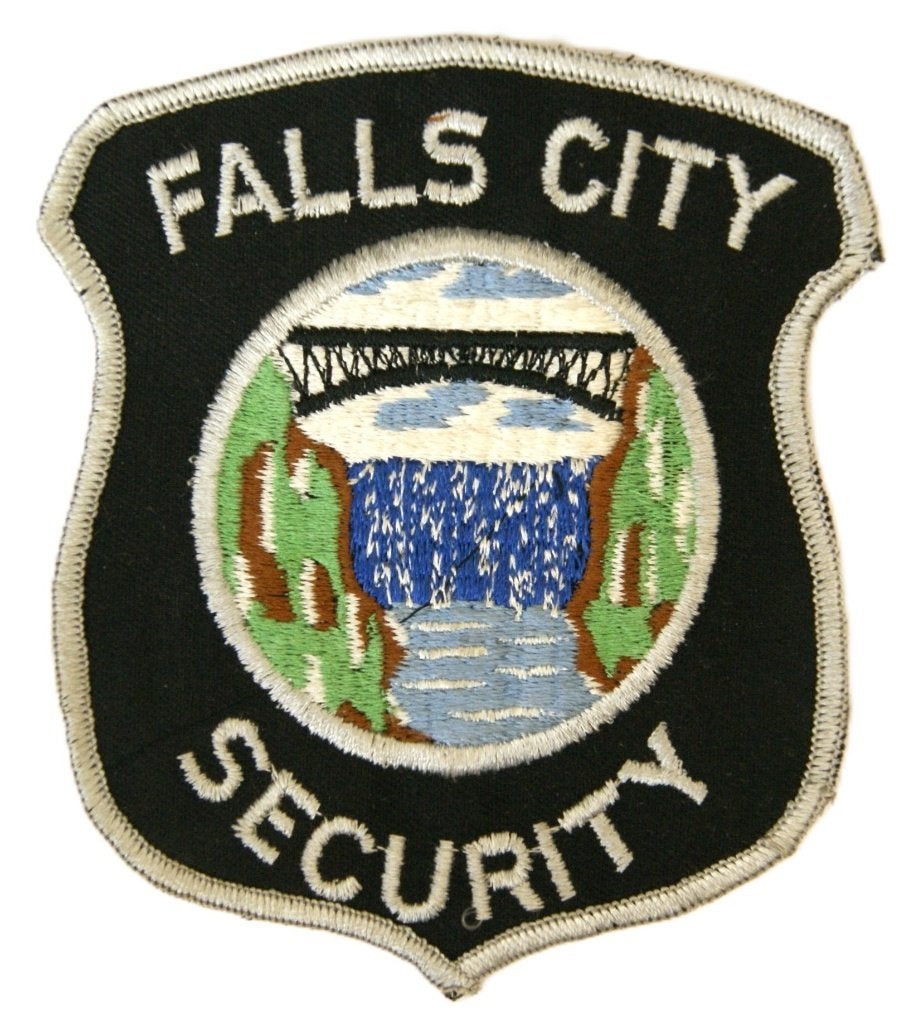 Patch / Embleem USA Security Falls City NEB, Ophalen of Verzenden, Overige soorten, Amerika, Embleem of Badge