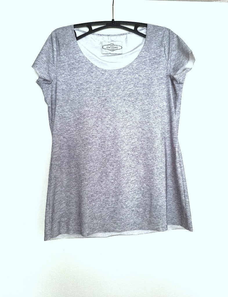 Nieuw grijs shirt - JANE LUSHKA - Maat M, Maat 38/40 (M), Nieuw, Ophalen of Verzenden, Korte mouw