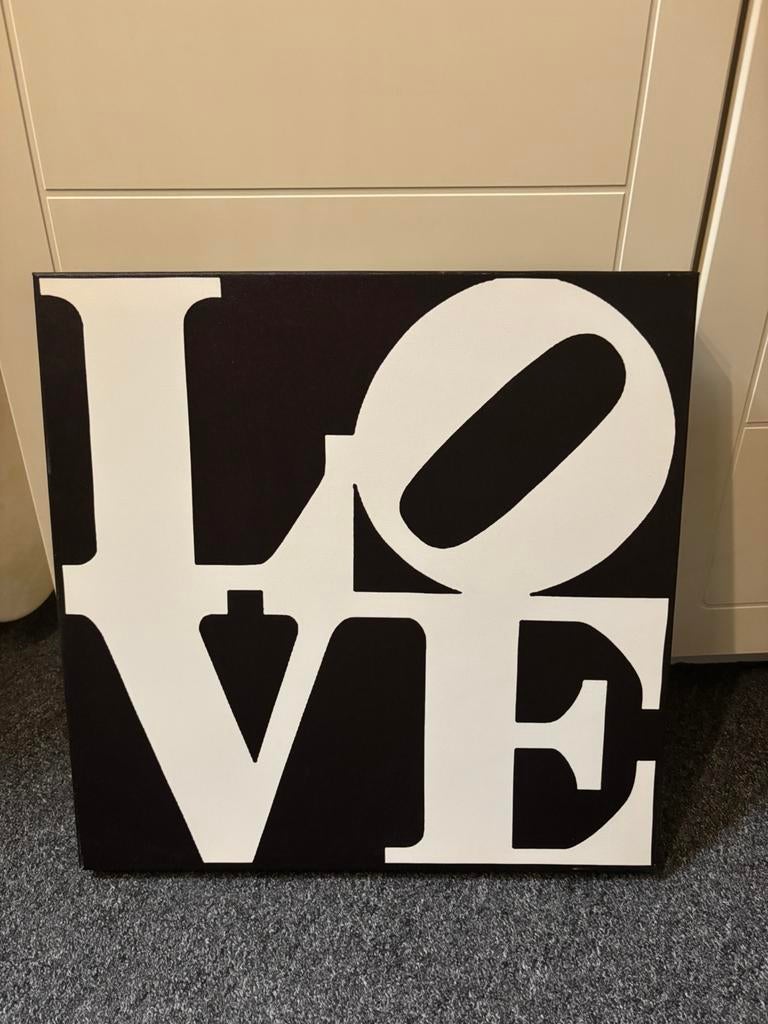 Canvas schilderij LOVE 50x50 cm, Ophalen, 50 tot 75 cm, Zo goed als nieuw, Schilderij